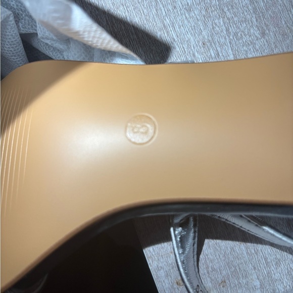 Silver Strappy Block Heel Sandals - Picture 9 of 10